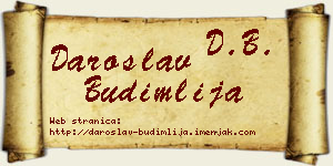 Daroslav Budimlija vizit kartica